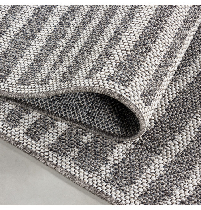 Šnúrkový koberec Aruba Romby sivý