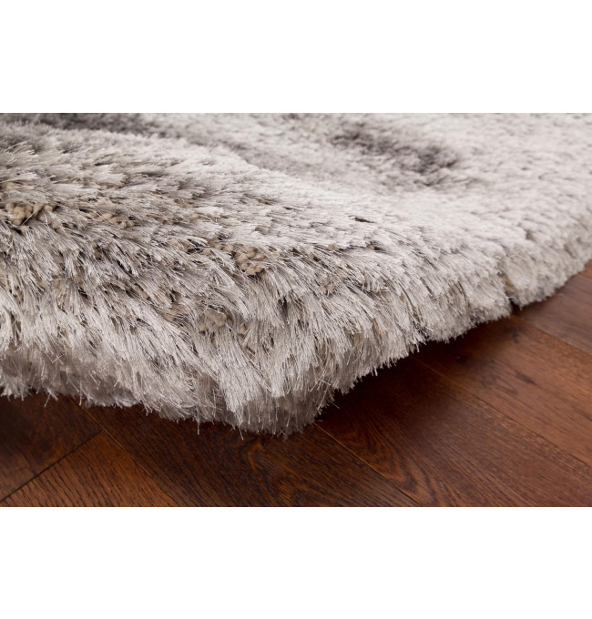 Koberec Plush Shaggy stříbrný