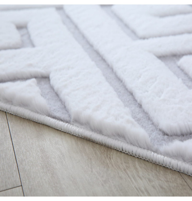 Koberec Vision bílý / stříbrný