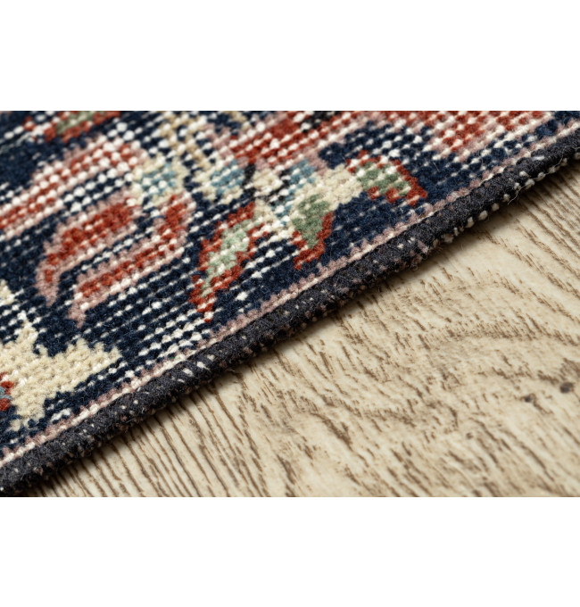 Ručně tkaný vlněný koberec Vintage 10181 rám / květiny, cihlový / zelený