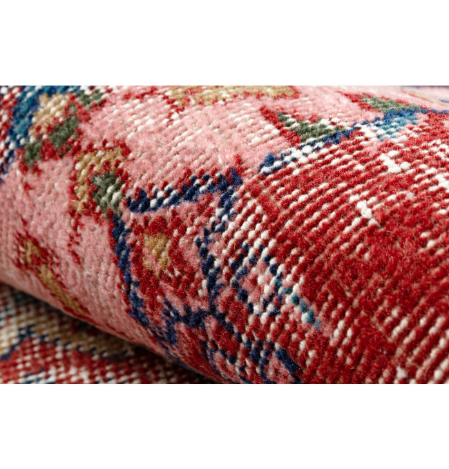 Ručně tkaný vlněný koberec Vintage 10251 ornament/květy, červený