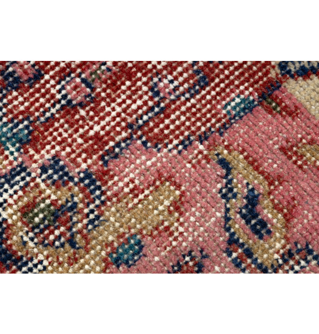 Ručně tkaný vlněný koberec Vintage 10251 ornament/květy, červený