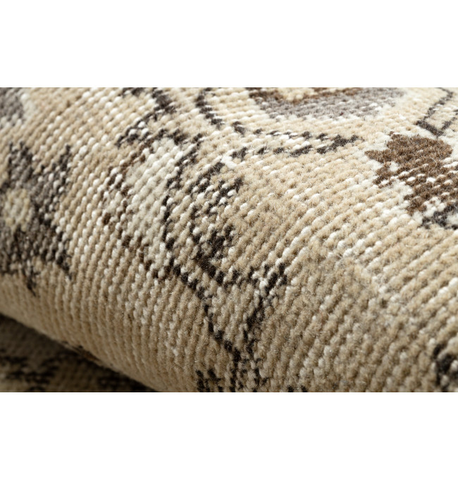 Ručně tkaný vlněný koberec Vintage 10311 rám / ornament, béžový