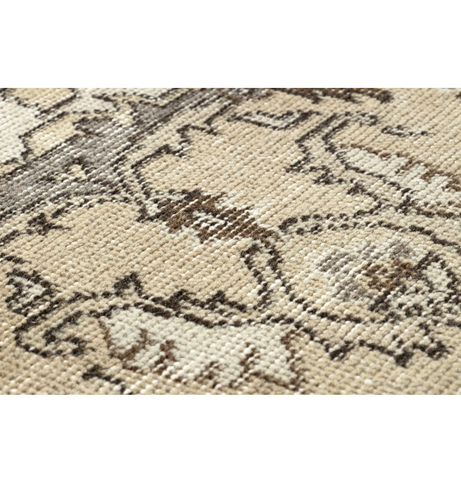 Ručně tkaný vlněný koberec Vintage 10311 rám / ornament, béžový