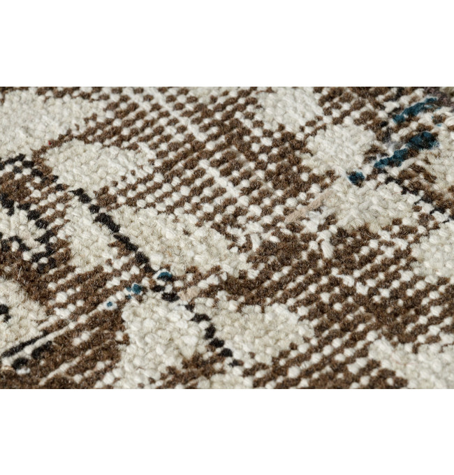 Ručně tkaný vlněný koberec Vintage 10313 ornament / květiny, béžový / zelený