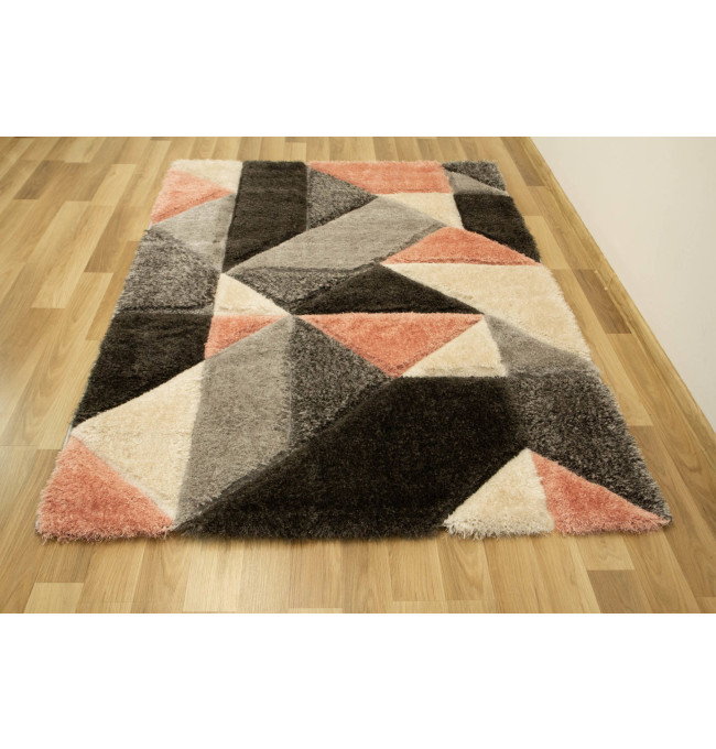 Koberec Shaggy California P477A antracit/růžový