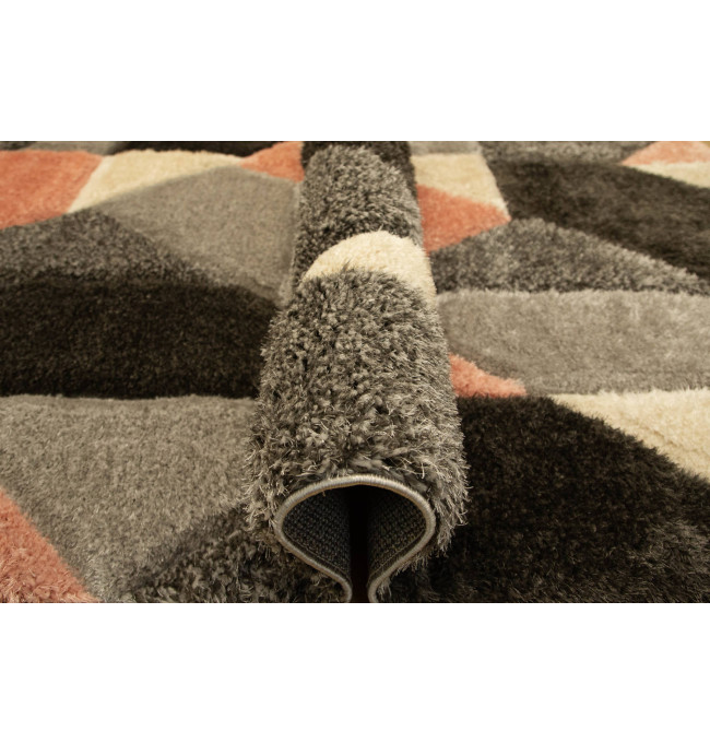 Koberec Shaggy California P477A antracit/růžový