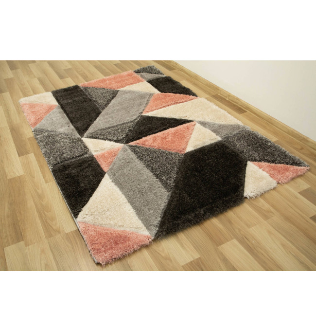 Koberec Shaggy California P477A antracit/růžový