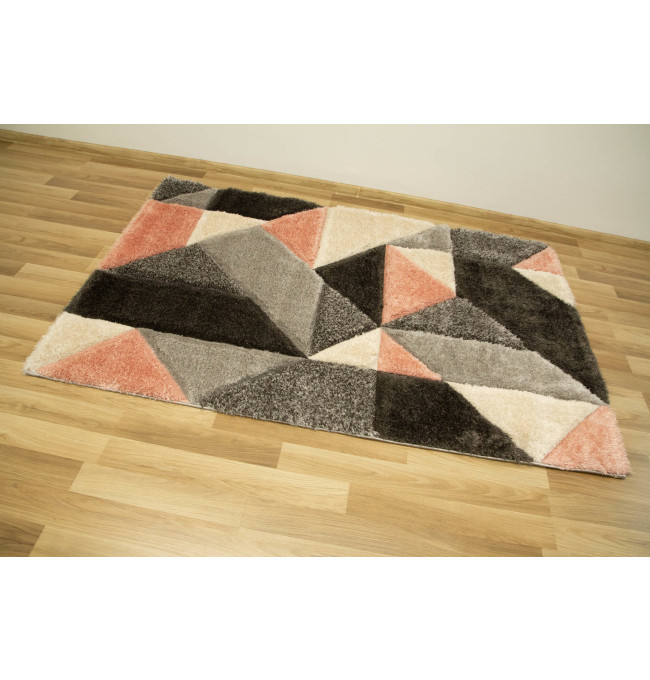 Koberec Shaggy California P477A antracit/růžový