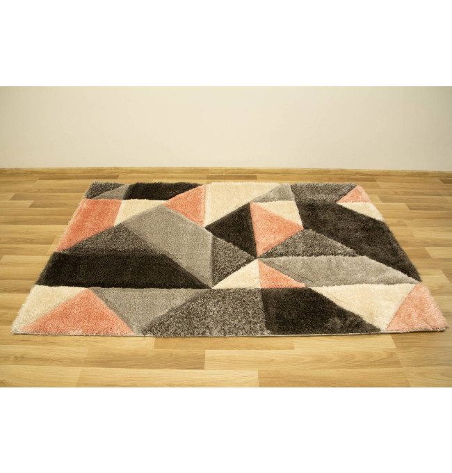 Koberec Shaggy California P477A antracit/růžový