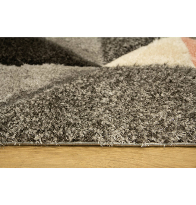 Koberec Shaggy California P477A antracit/růžový