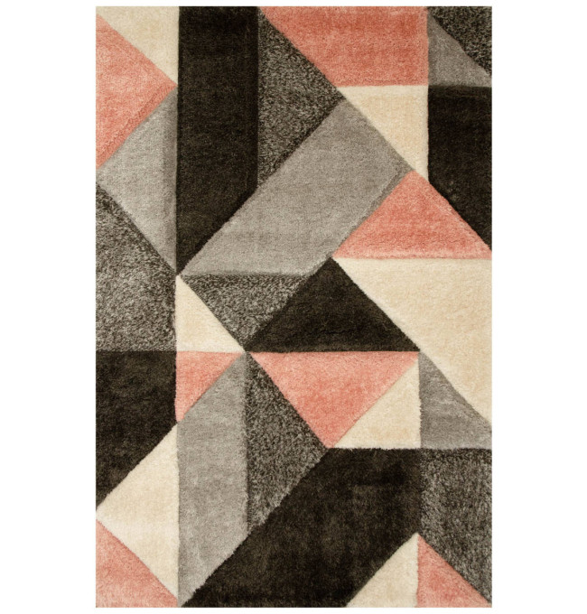 Koberec Shaggy California P477A antracit/růžový