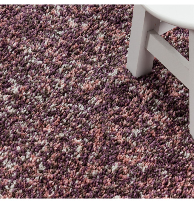 Koberec Enjoy tmavě růžový / vícebarevný kruh