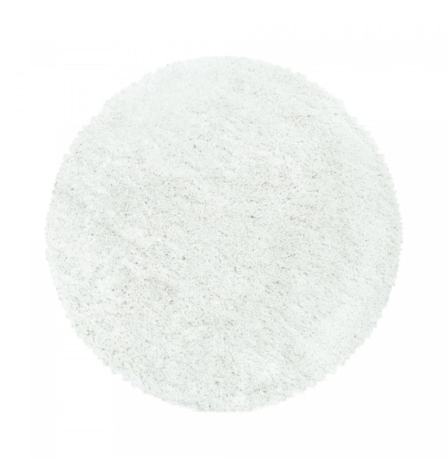 Koberec Fluffy Super Soft bílý kruh