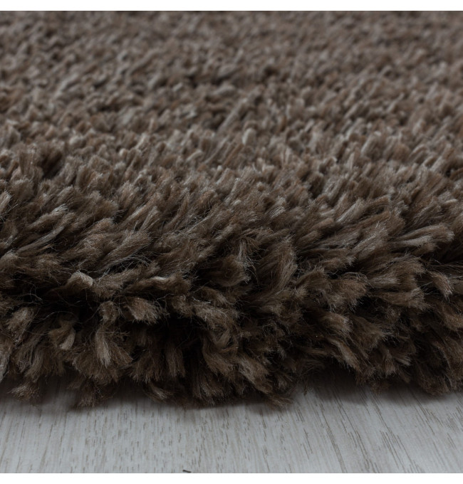 Koberec Fluffy Super Soft hnědý kruh