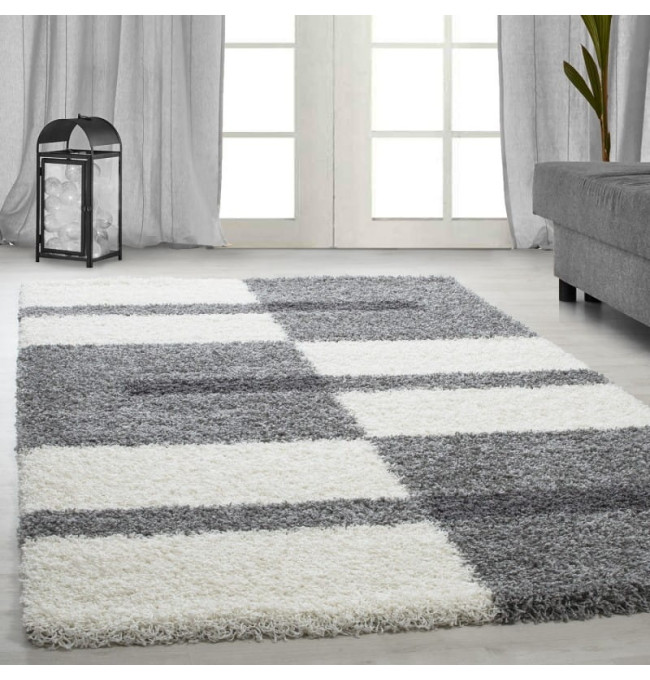 Koberec Gala šedý/tyrkysový