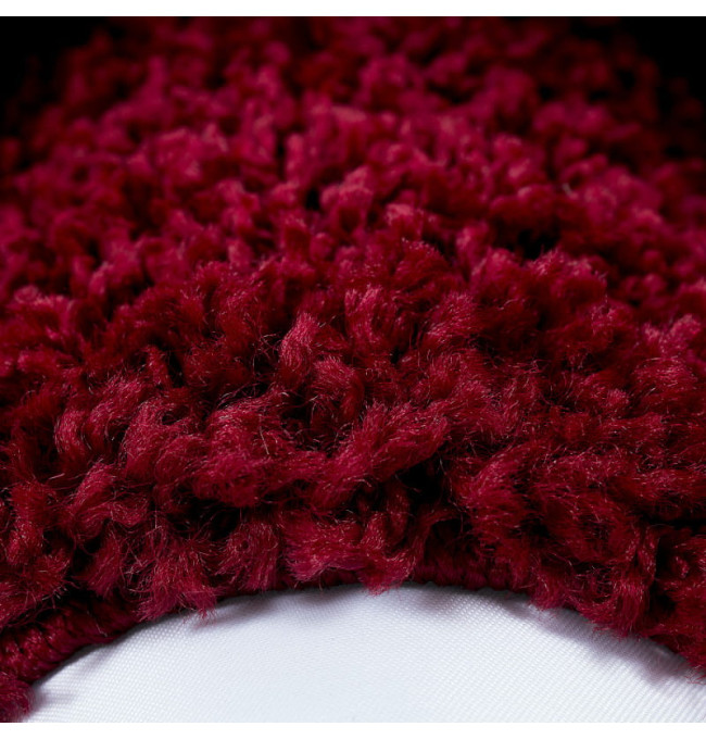 Koberec Shaggy Life červený - kruh