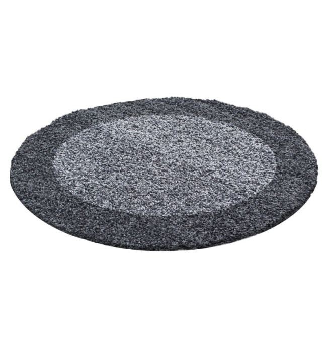 Koberec Shaggy Life šedý - kruh