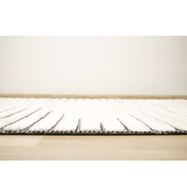 Koberec Shaggy Lula Soft IM43A kosočtverce, krémový / grafitový