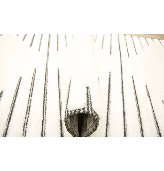 Koberec Shaggy Lula Soft IM43A kosočtverce, krémový / grafitový