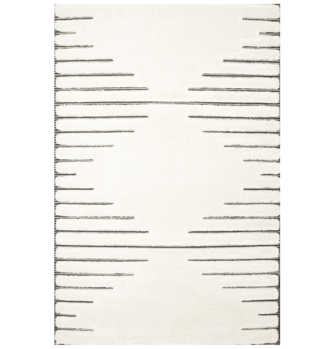 Koberec Shaggy Lula Soft IM43A kosočtverce, krémový / grafitový