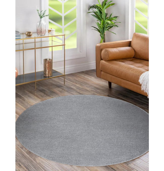Koberec SOFTY šedý kruh