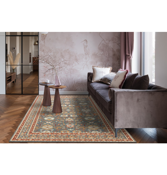 Koberec SOHO 477.26.LA500 OSTA naturální modrý / terakotový