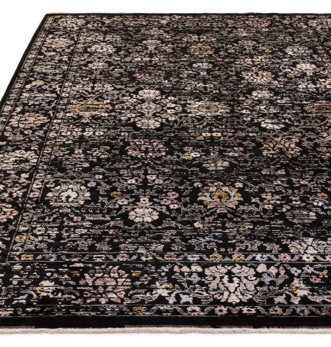 Koberec Sovereign 01 vintage / floral, černý