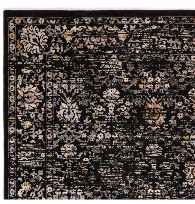 Koberec Sovereign 01 vintage / floral, černý