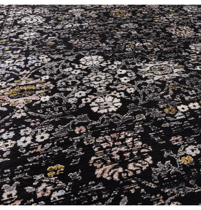 Koberec Sovereign 01 vintage / floral, černý