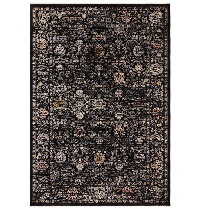 Koberec Sovereign 01 vintage / floral, černý