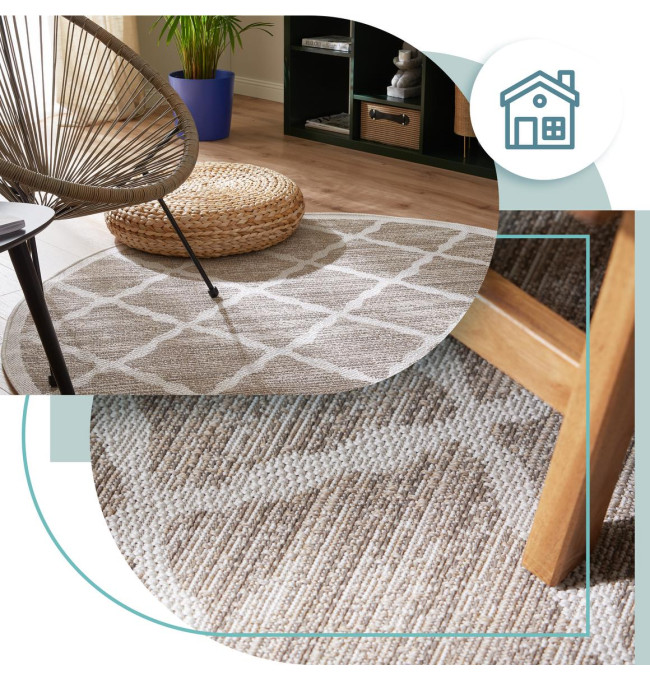 Koberec Adana Braid Grey kruh