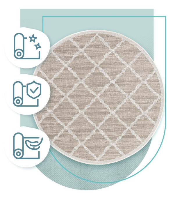 Koberec Adana Braid Grey kruh