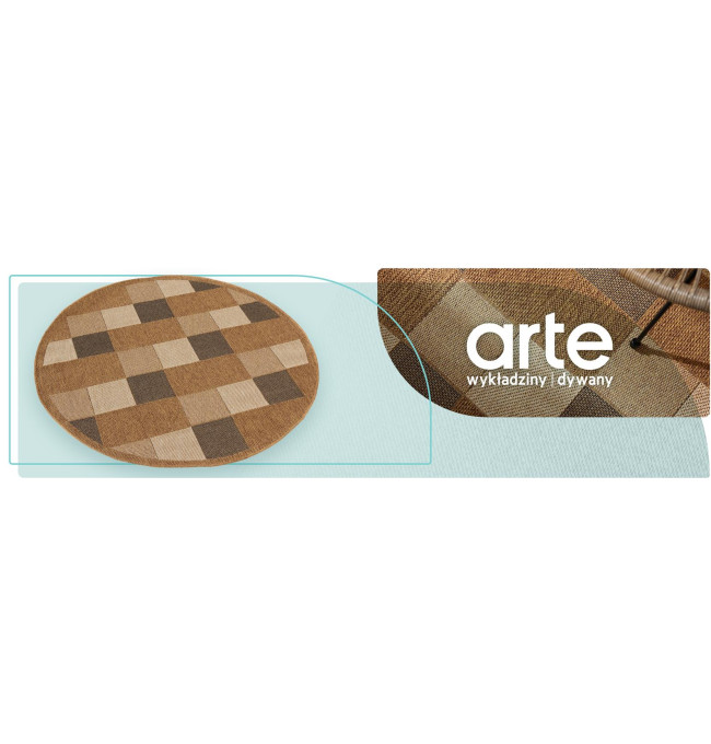 Koberec Adana Chess Beige kruh