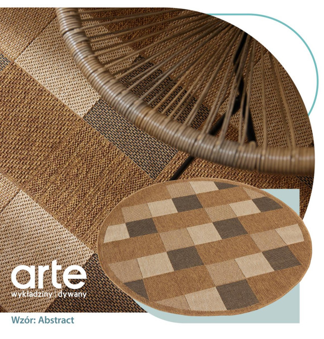 Koberec Adana Chess Beige kruh