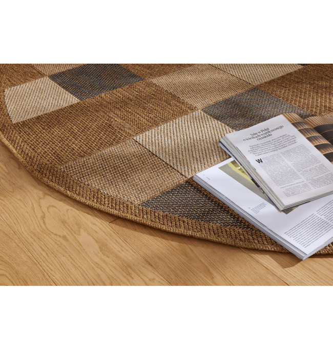 Koberec Adana Chess Beige kruh