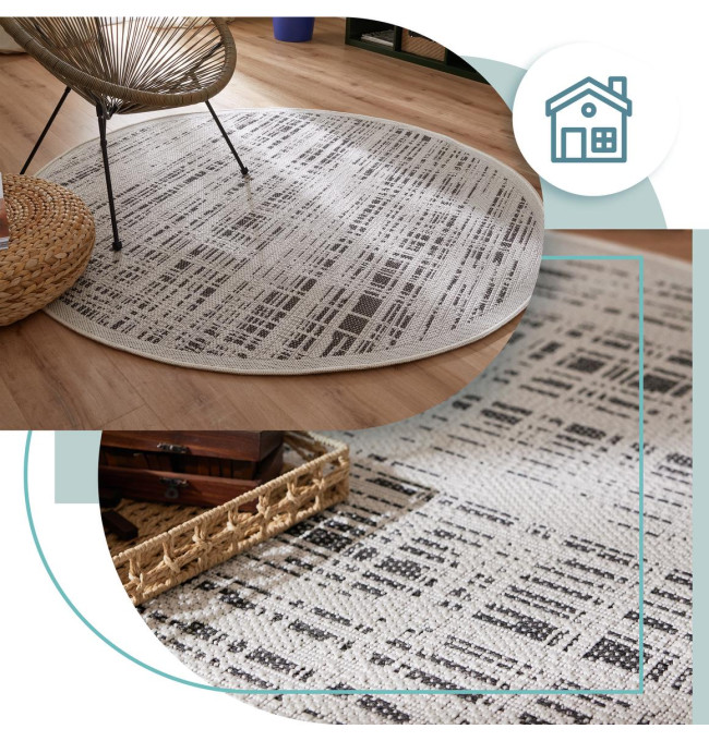 Koberec Adana Fuzzy Grey kruh