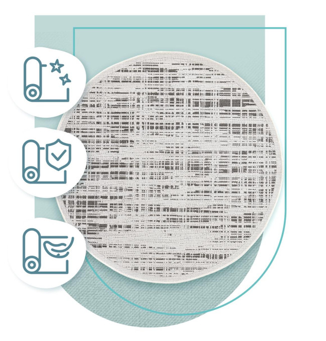 Koberec Adana Fuzzy Grey kruh