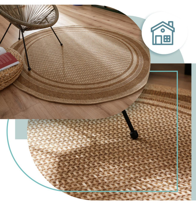 Koberec Adana Ramis béžový kruh