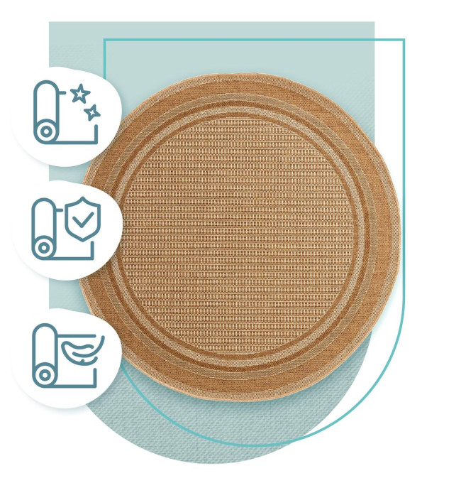 Koberec Adana Ramis béžový kruh