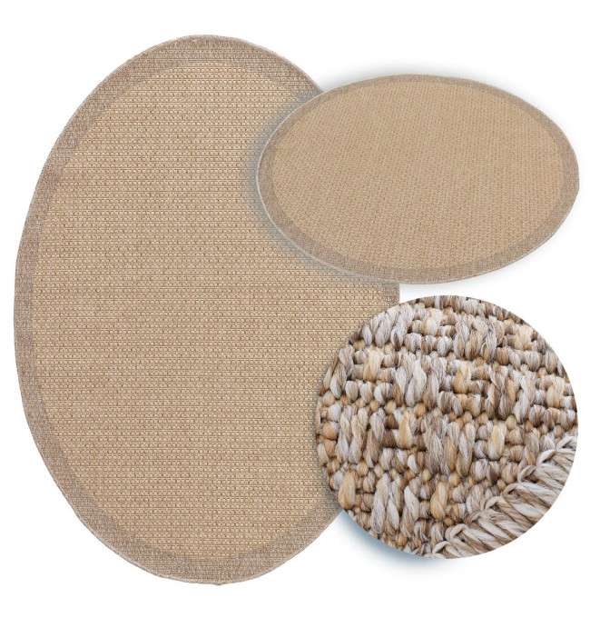 Koberec Adana Sheer béžový kruh