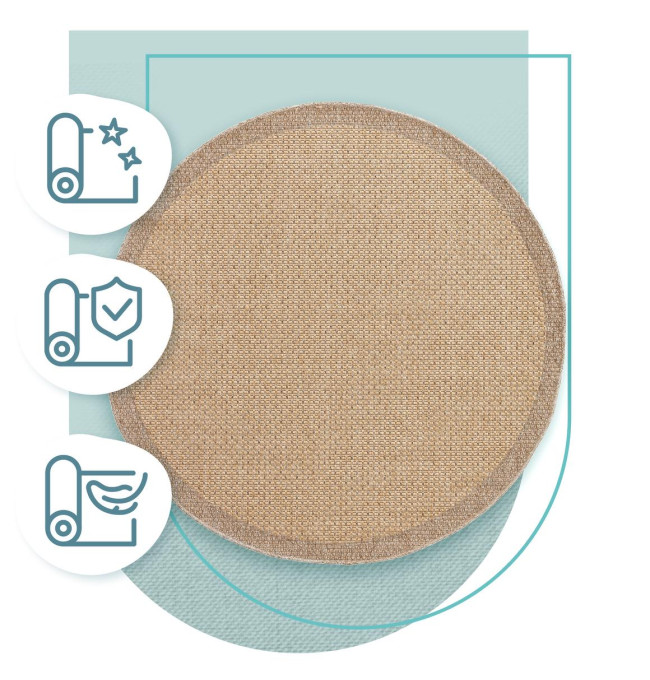 Koberec Adana Sheer béžový kruh