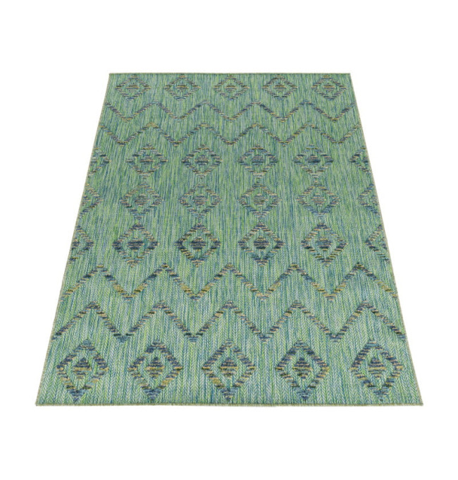 Šňůrkový koberec Bahama 3D Boho zelený