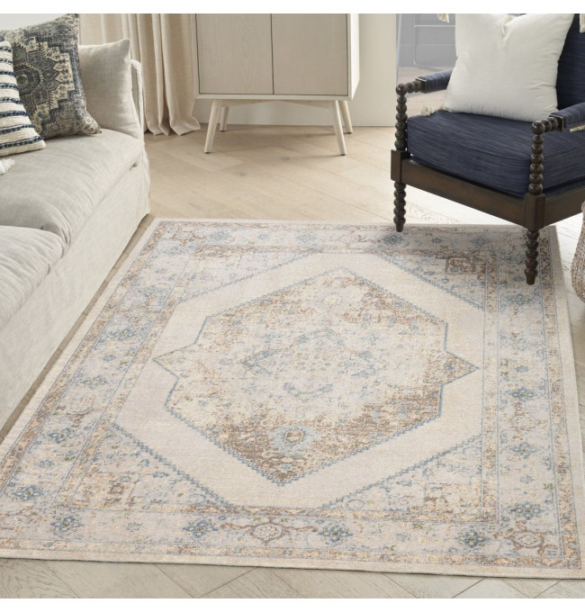 Koberec ASTRA sloní kost / modrý