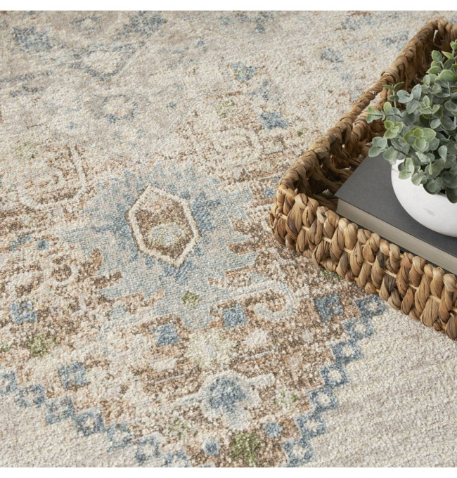 Koberec ASTRA sloní kost / modrý