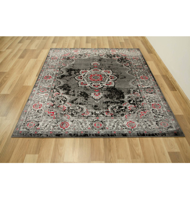 Koberec Victoria 7094A Ornament šedý / červený
