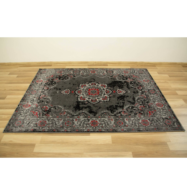 Koberec Victoria 7094A Ornament šedý / červený