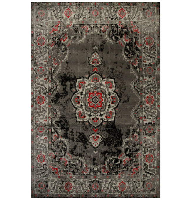 Koberec Victoria 7094A Ornament šedý / červený