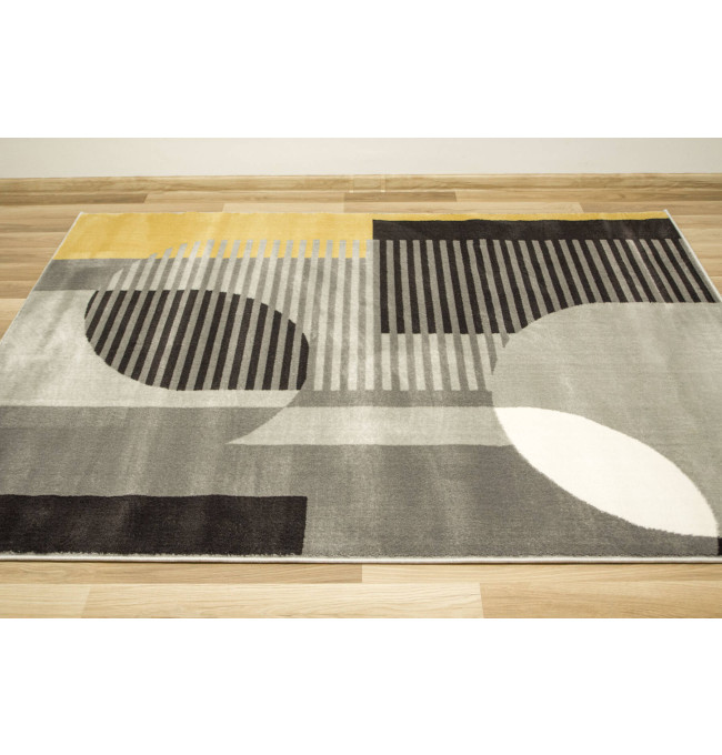 Koberec Victoria F322A šedý / světle šedý geometrický