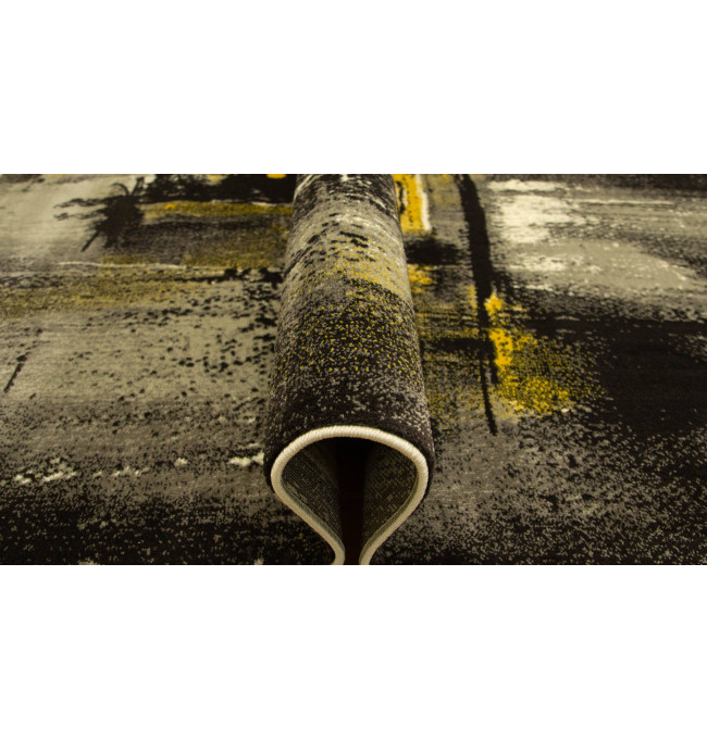 Koberec Victoria 7657A antracit / žltý